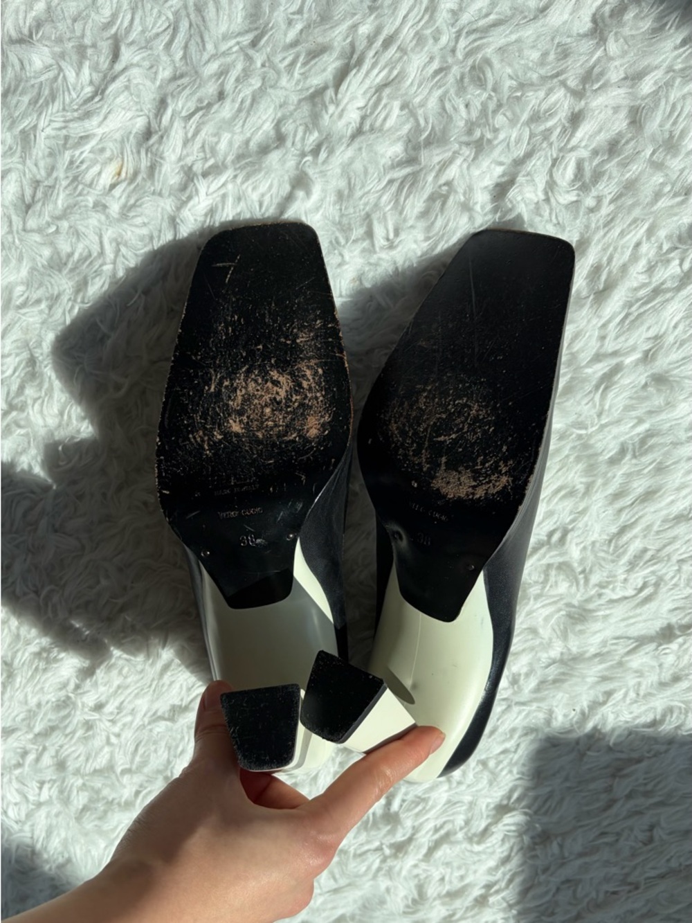 vintage 90s Prada sculptural heels size 38 rare - Picture 7 of 8